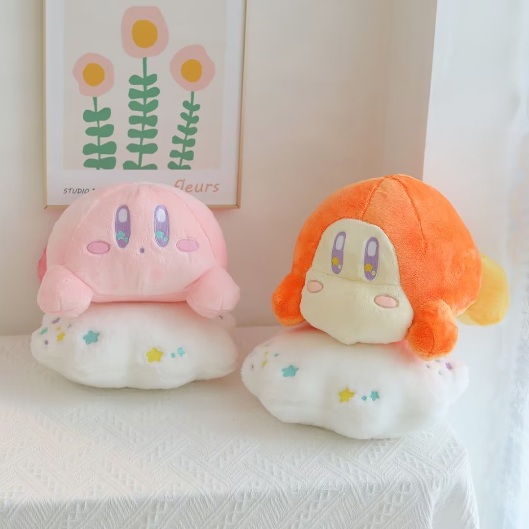 Jeux Vidéo Soldes -Jeux Vidéo Soldes Jouet en peluche Kirby avec nuage doux c lin Waddle Dee Kawaii style japonais Beurre Security