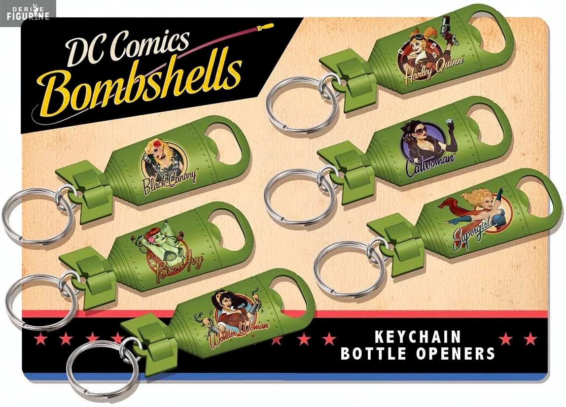 DC Comics - Porte-clés Ouvre-bouteille Bombshell Au Choix 3 DC Comics - Porte-clés Ouvre-bouteille Bombshell Au Choix