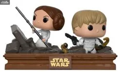 Pack 2 Pop! Star Wars - Leia Organa Et Luke Skywalker (Trash Compactor Escape), Movie Moments, Édition Limitée