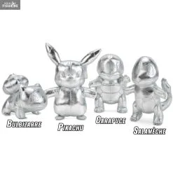 Pokémon - Peluche 25th Anniversary Pikachu, Bulbizarre, Salamèche Ou Carapuce, Silver