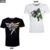 T-shirt The Legend Of Zelda - Blanc (Splatter Triforce) Ou Noir (Hyrule Link) -Jeux Vidéo Soldes t shirt legend of zelda blanc splatter triforce noir hyrule link